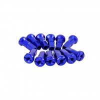 SPOKE Nipple Alloy Front Blue 9G