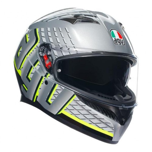 AGV K3 Fortify Grey/Black/Yellow Fluro